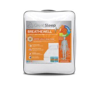 Great Sleep Breathewell Asthma & Allergy Friendly Mattress Pad, White, Twin